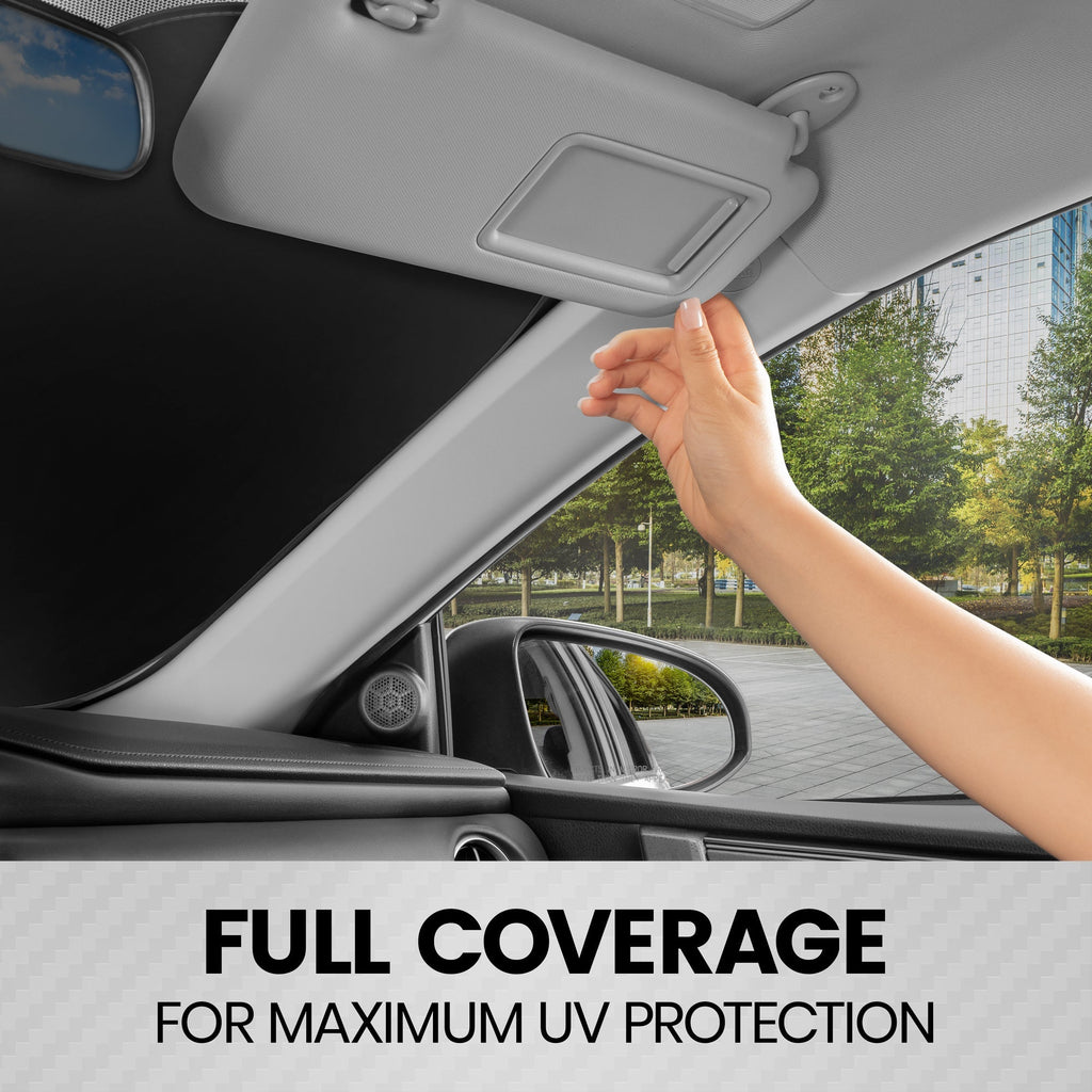 Carbella 2-Piece Metallic Front Windshield Sunshade (31.75" x 28.75")