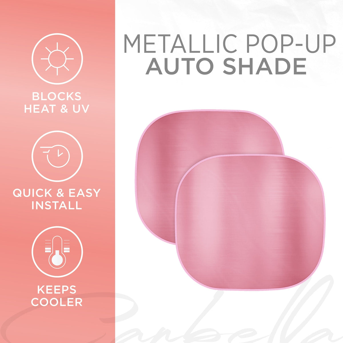 Carbella 2-Piece Metallic Front Windshield Sunshade (31.75" x 28.75")