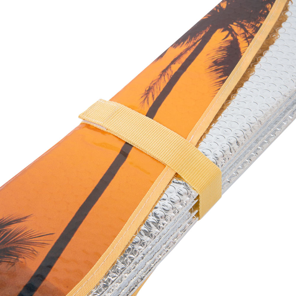 BDK Golden Sunset Beach Front Windshield Sunshades (58" x 27")