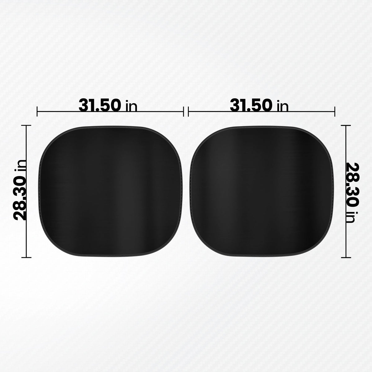 Carbella 2-Piece Metallic Front Windshield Sunshade (31.75" x 28.75")