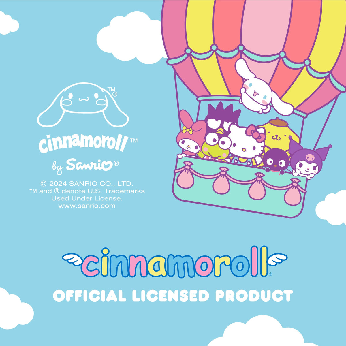 Carbella Sanrio Cinnamoroll Steering Wheel Cover (Fits 14.5" - 15.5")