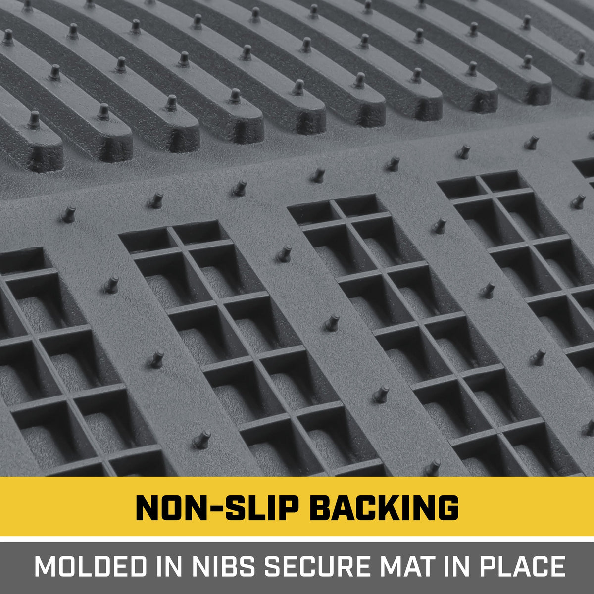 CAT 3-Piece ToughLiner Front Floor Mats and Rear Floor Mats - Heavy Duty, All Weather, Trim to Fit