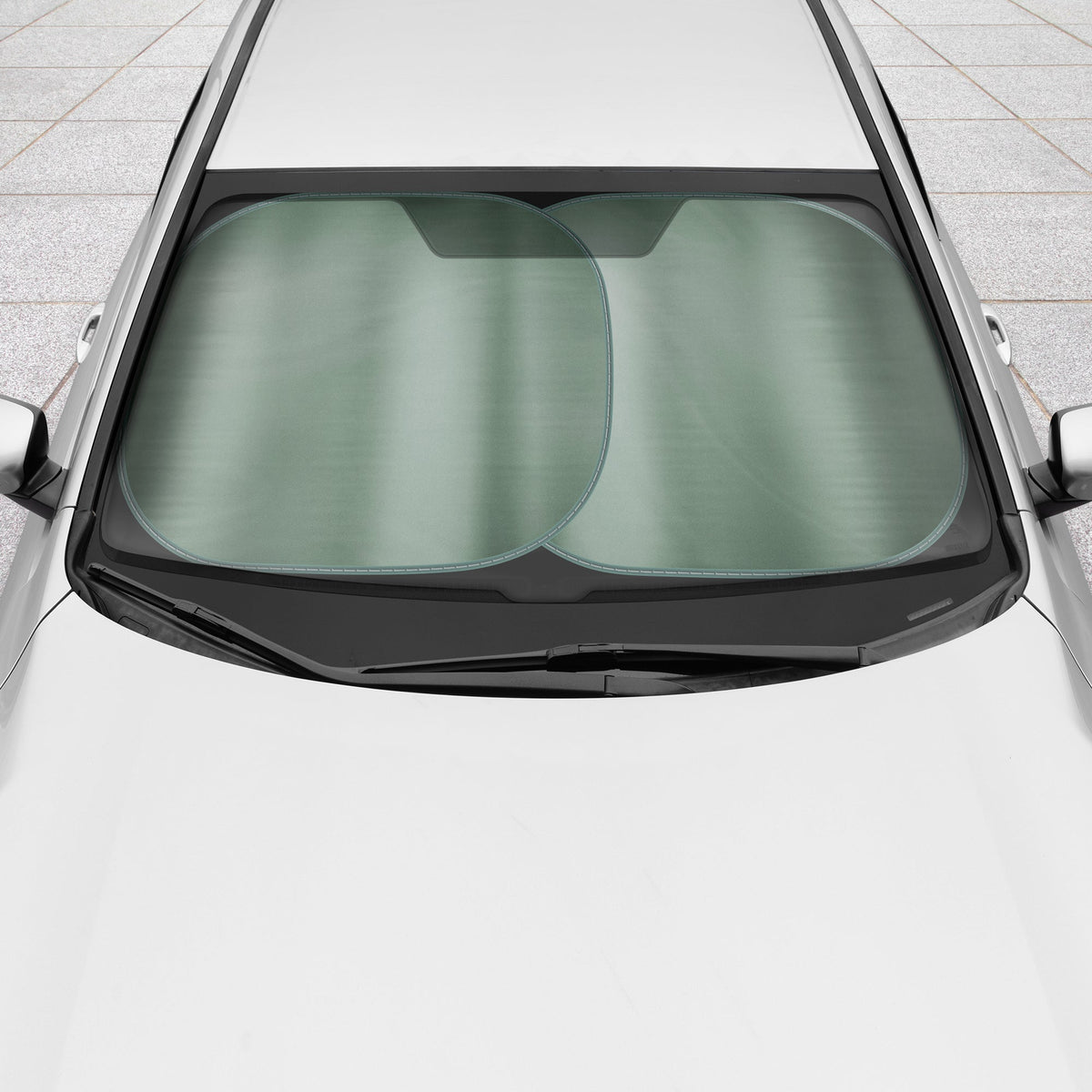 Carbella 2-Piece Metallic Front Windshield Sunshade (31.75" x 28.75")