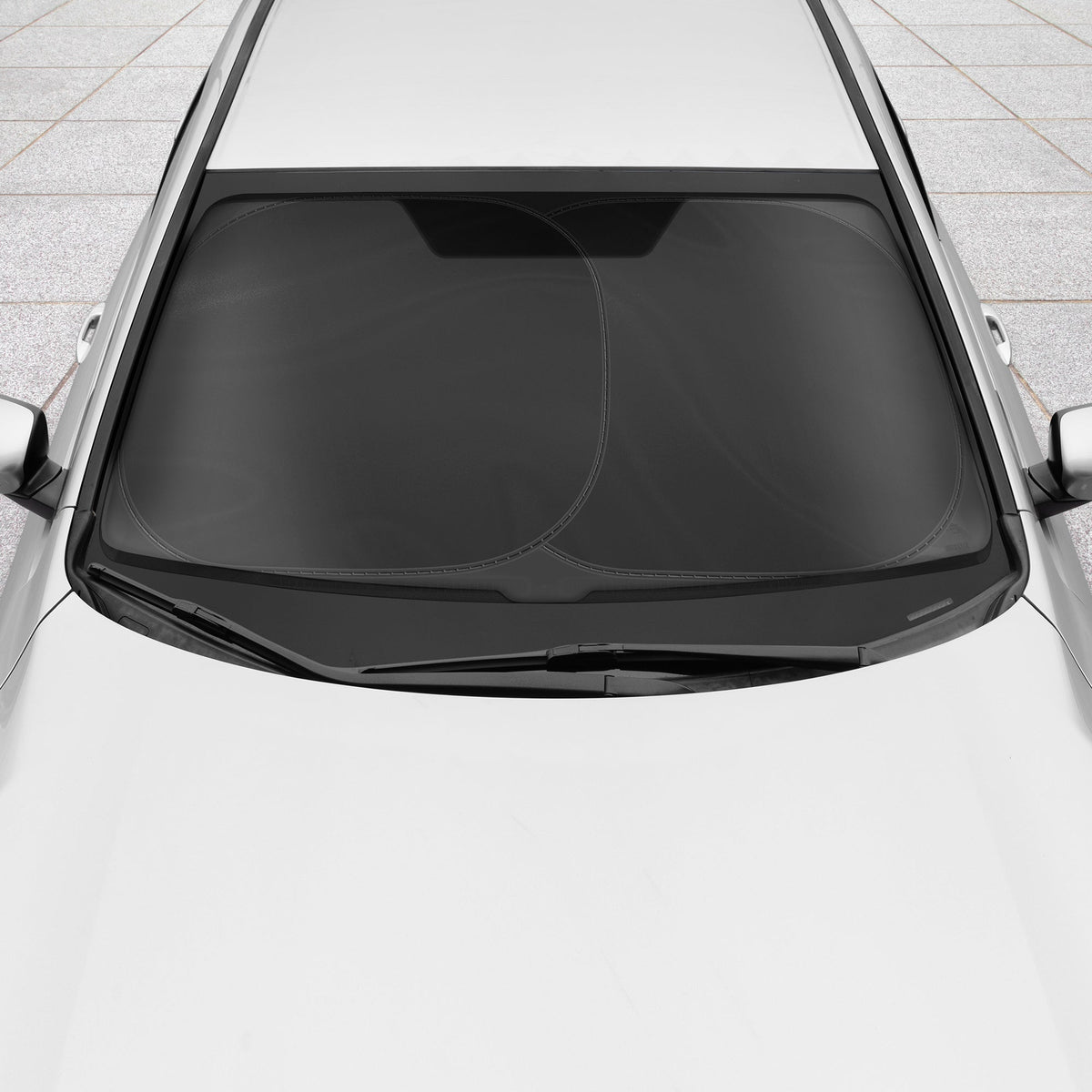 Carbella 2-Piece Metallic Front Windshield Sunshade (31.75" x 28.75")
