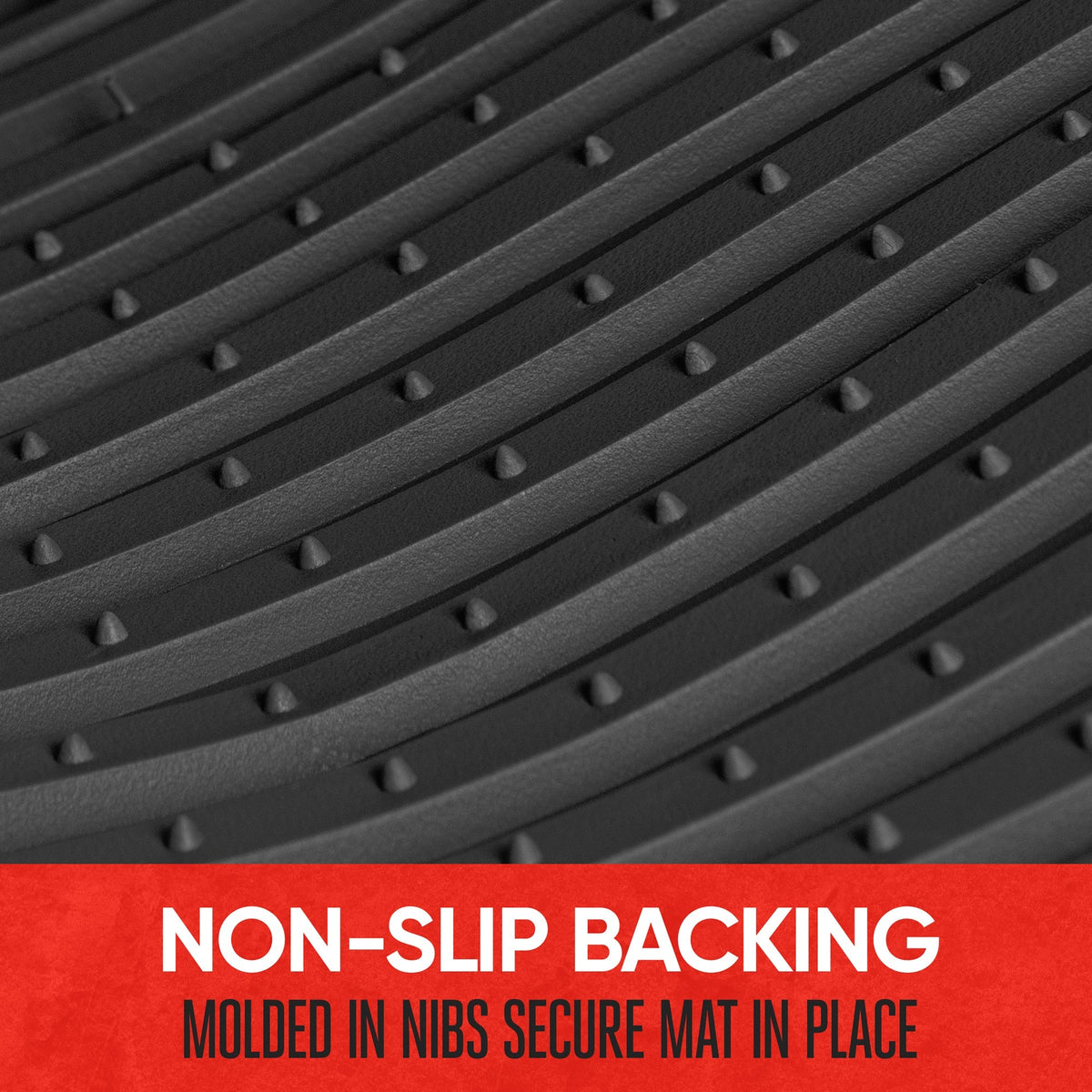 MotorTrend 4-Piece FlexTough Performance Deep Channel Front Floor Mats, Rear Floor Mat, and Trunk/Cargo Mat - Heavy Duty, All Weather, Trim to Fit