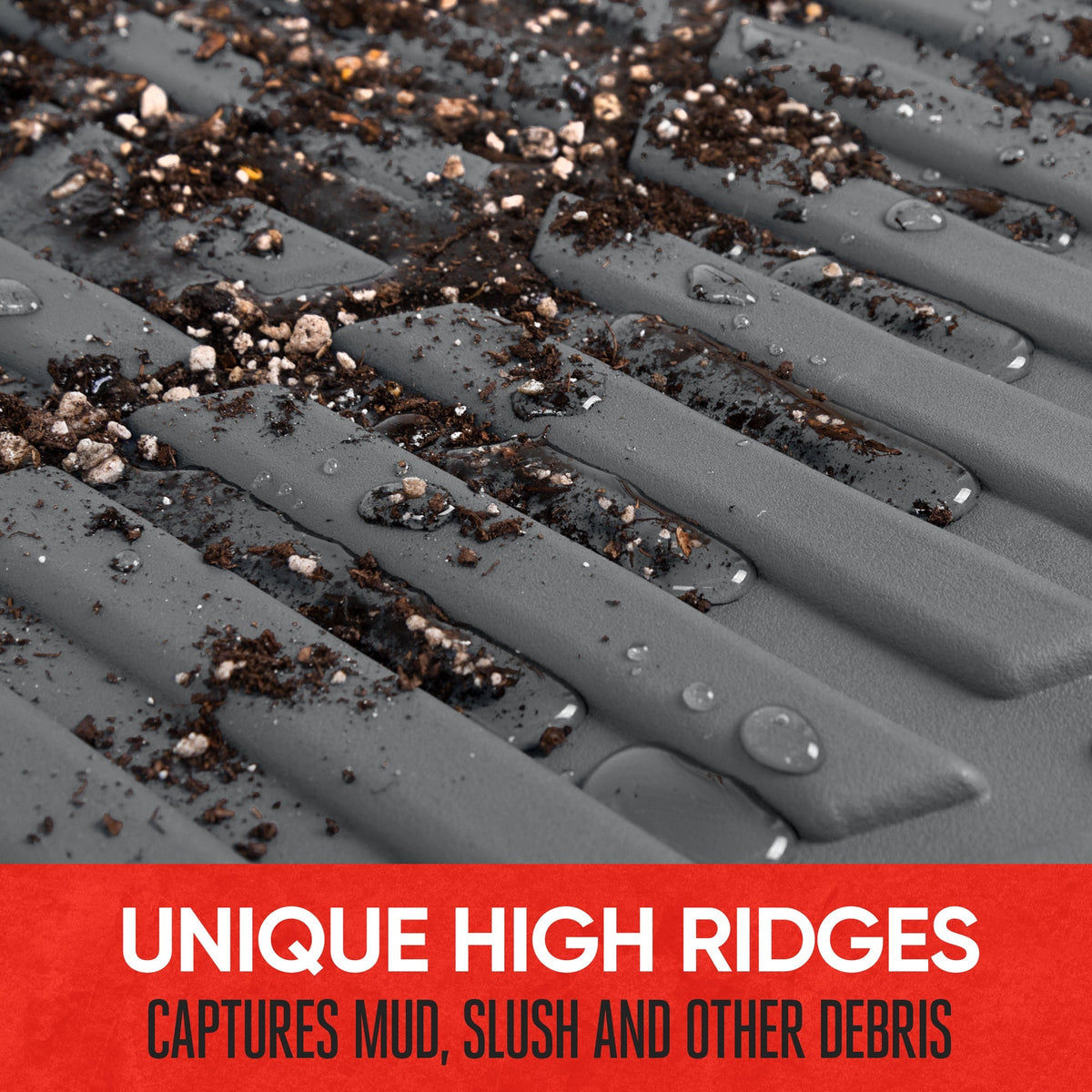 MotorTrend 4-Piece FlexTough Tortoise Front Floor Mats and Rear Floor Mats