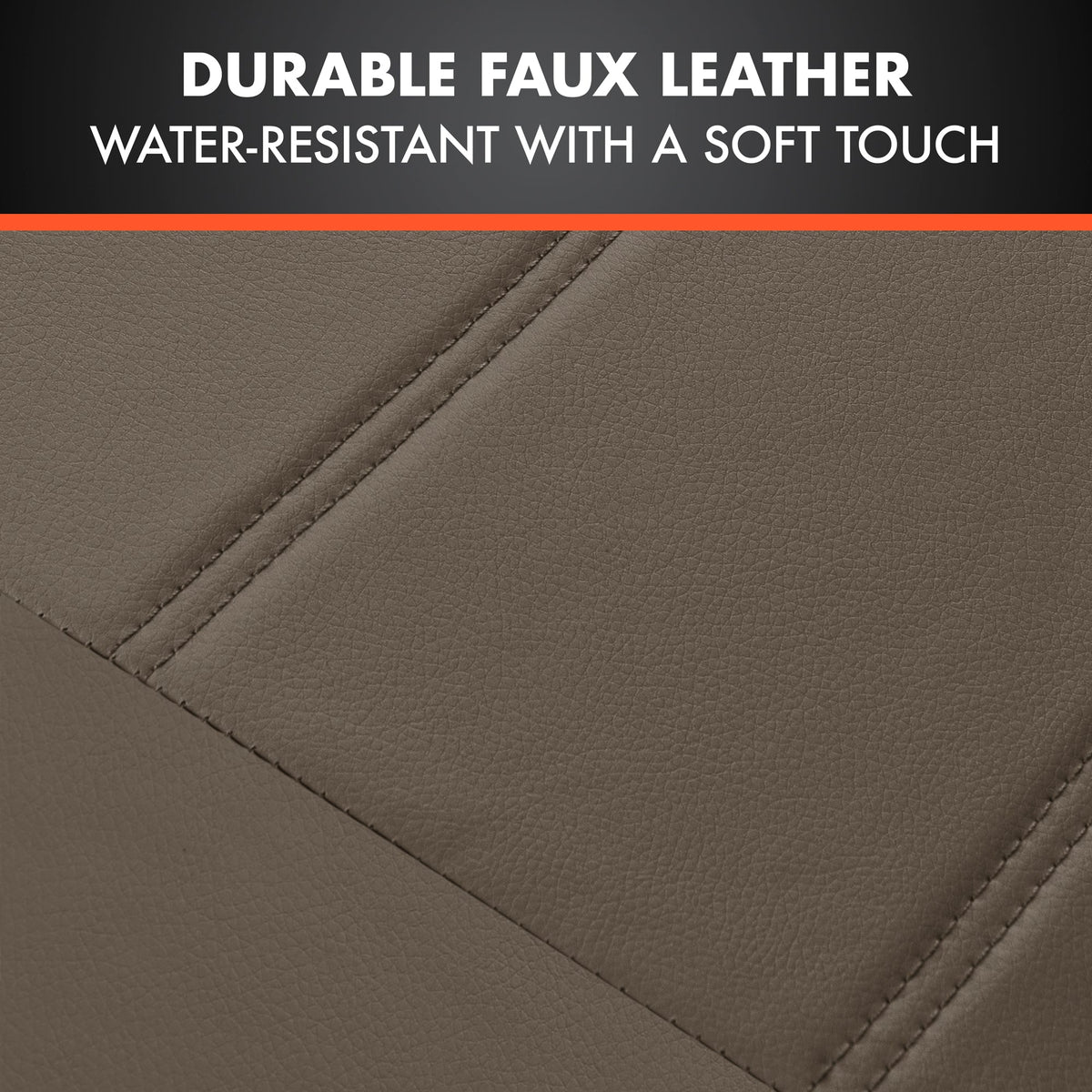 BDK 9-Piece Premium Faux Leather Front Seat Covers and Rear Seat Covers