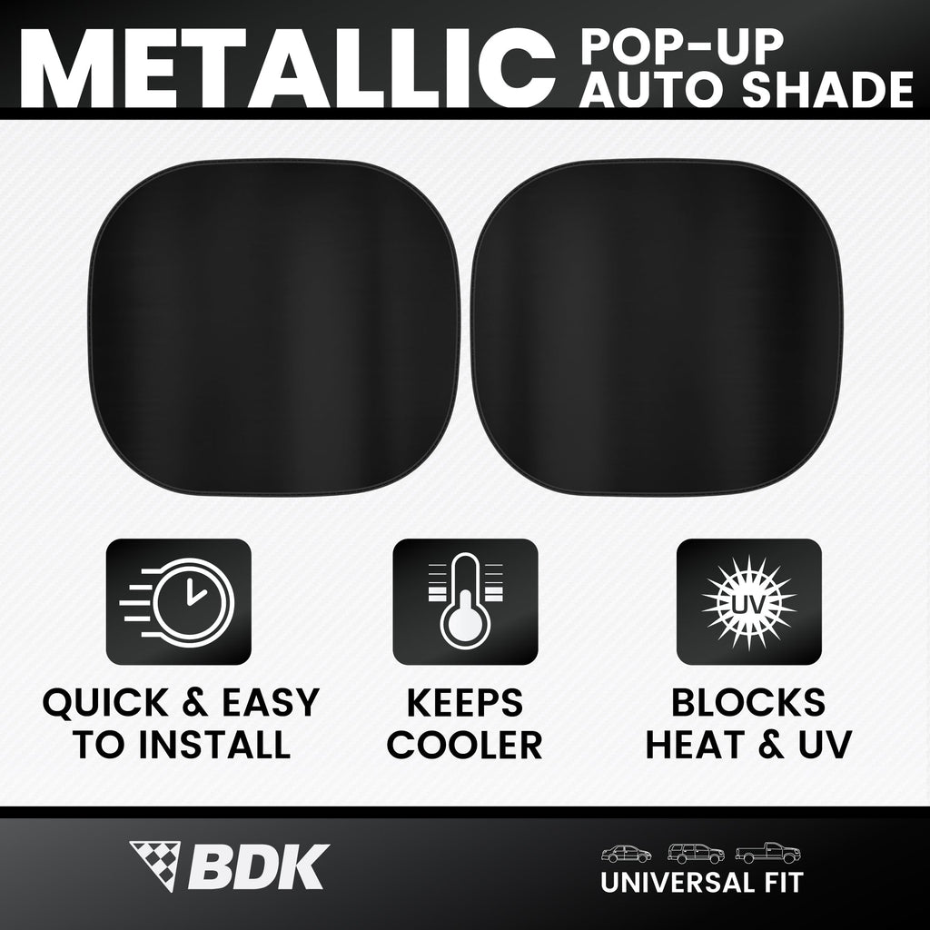 Carbella 2-Piece Metallic Front Windshield Sunshade (31.75" x 28.75")