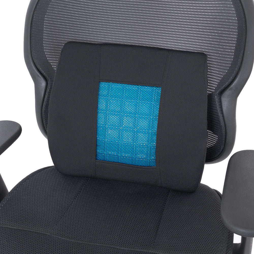 Motor Trend Cooling Car Lumbar Support Cushion - Made with Memory Foam for Maximum Coccyx Comfort & Back Tailbone Pain Relief, Ideal for Car and Office Chairs (MTCG-100)