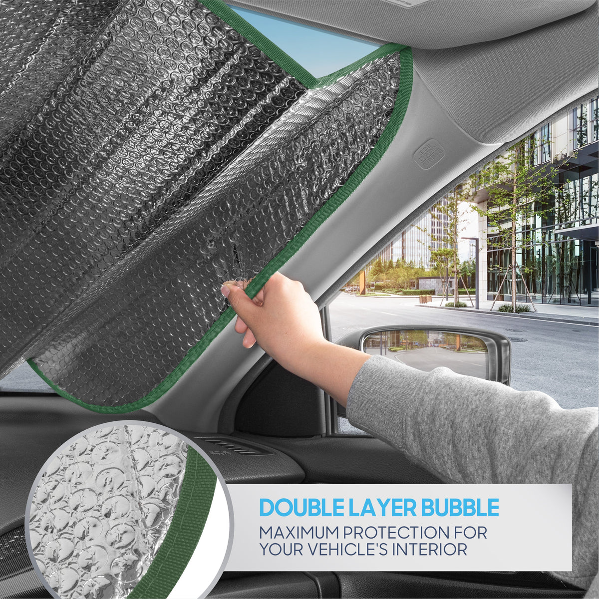 BDK Cali Palm Front Windshield Sunshade (57" x 27")