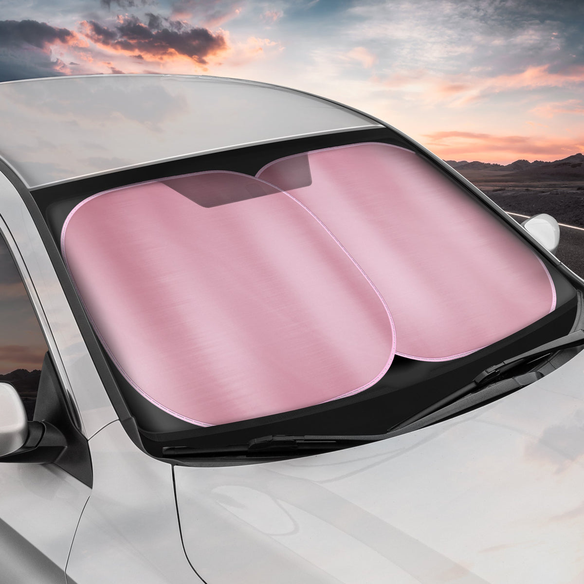 Carbella 2-Piece Metallic Front Windshield Sunshade (31.75" x 28.75")
