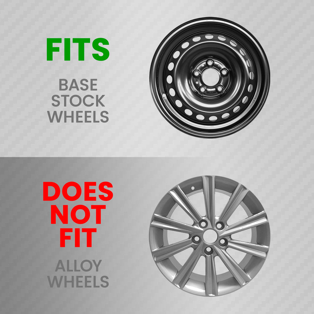 BDK Hubcaps Wheel Covers for Cars Premium Silver Hubcaps 16" Wheel Rim Cover Replacement Snap On Hubcaps for Toyota Camry Corolla Style Automotive (4-Pack)