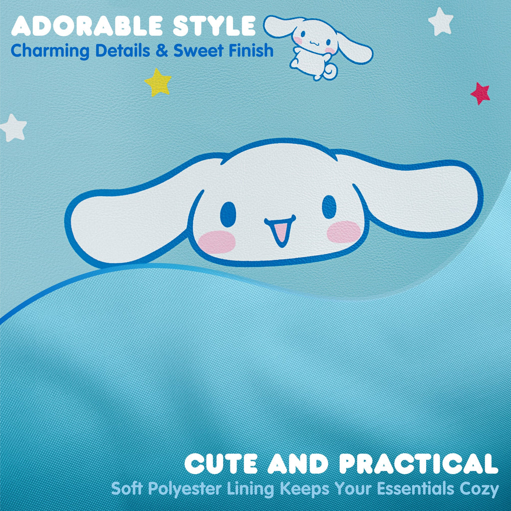 Sanrio Cinnamoroll Car Trunk Organizer and Storage Bin - Collapsible Simple Compartment Convenient Heavy Duty, Fold Up for Easy Storage Box, Automotive Seat Cargo Groceries Tools - 12.5L x 12.5W x 9H
