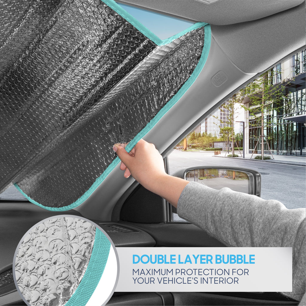 BDK Good Vibes Beach Front Windshield Sunshade (58" x 27")