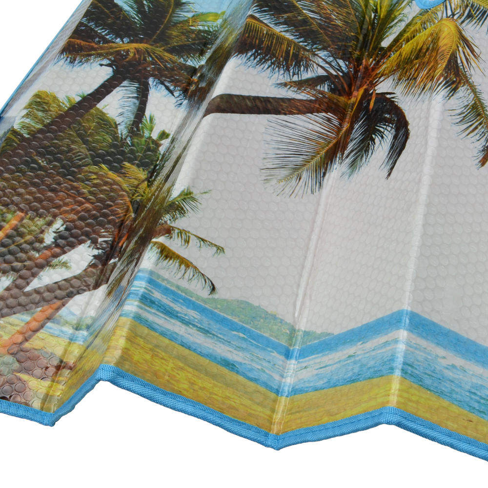 BDK Palm Tree Tropical Island Sunset Front Windshield Sunshade (58" x 27")