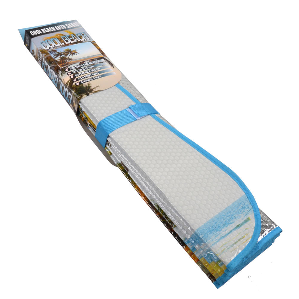 BDK Palm Tree Tropical Island Sunset Front Windshield Sunshade (58" x 27")