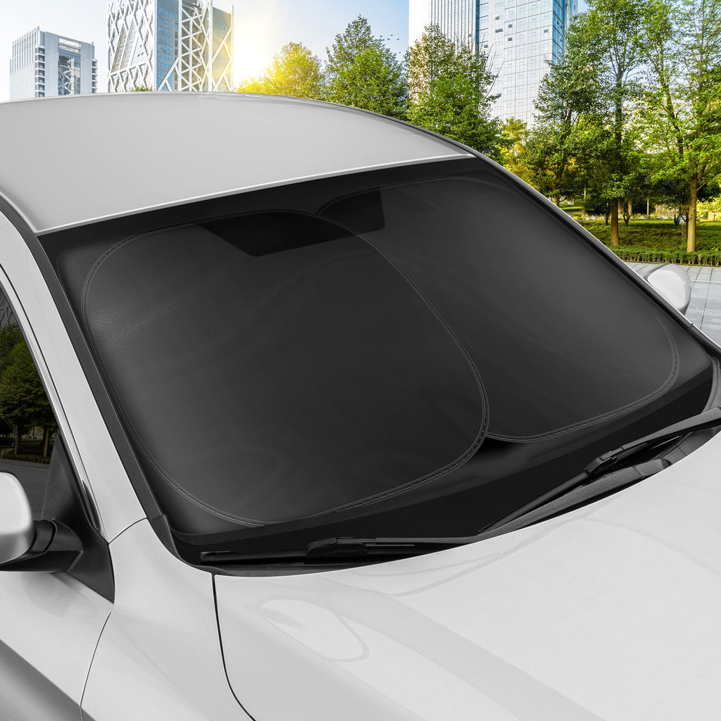 Carbella 2-Piece Metallic Front Windshield Sunshade (31.75" x 28.75")