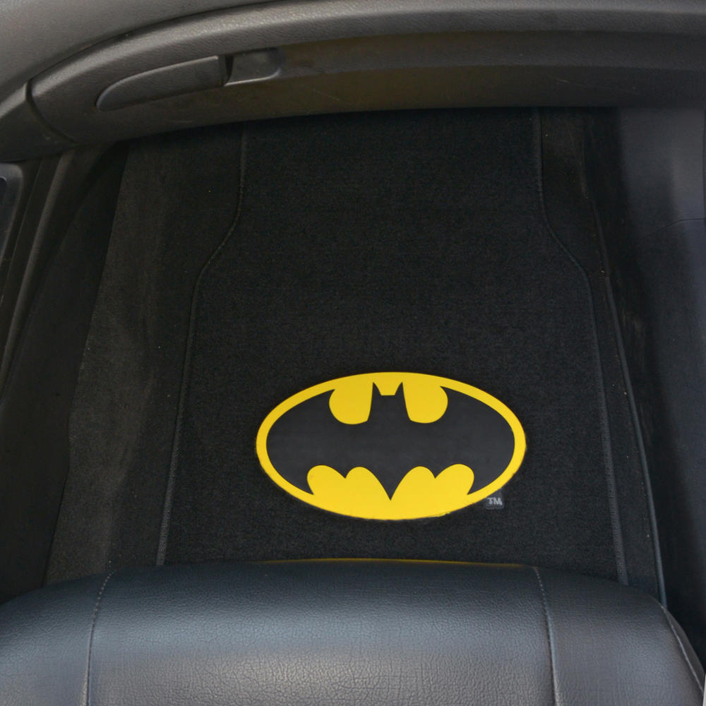Warner Bros DC Comics 4-Piece Batman Logo Front Floor Mats and Rear Floor Mats