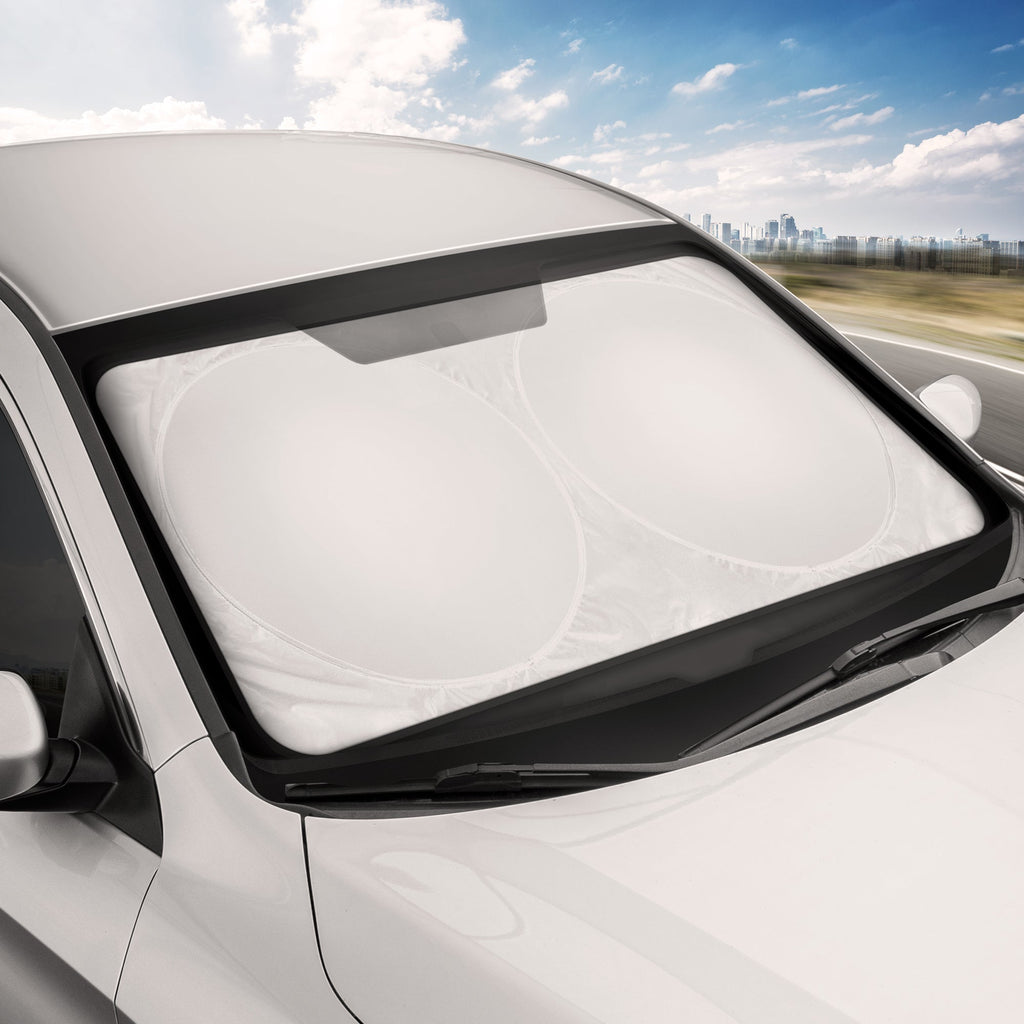 Motor Trend 1 Piece Pop-Up Auto Shade, Universal Car Windshield Sun Shade for Front Window, Collapsible Foldable Sunshade for Car Windshield, Keeps Interior Cool Heat UV (X-Large, 74 x 37 inches)