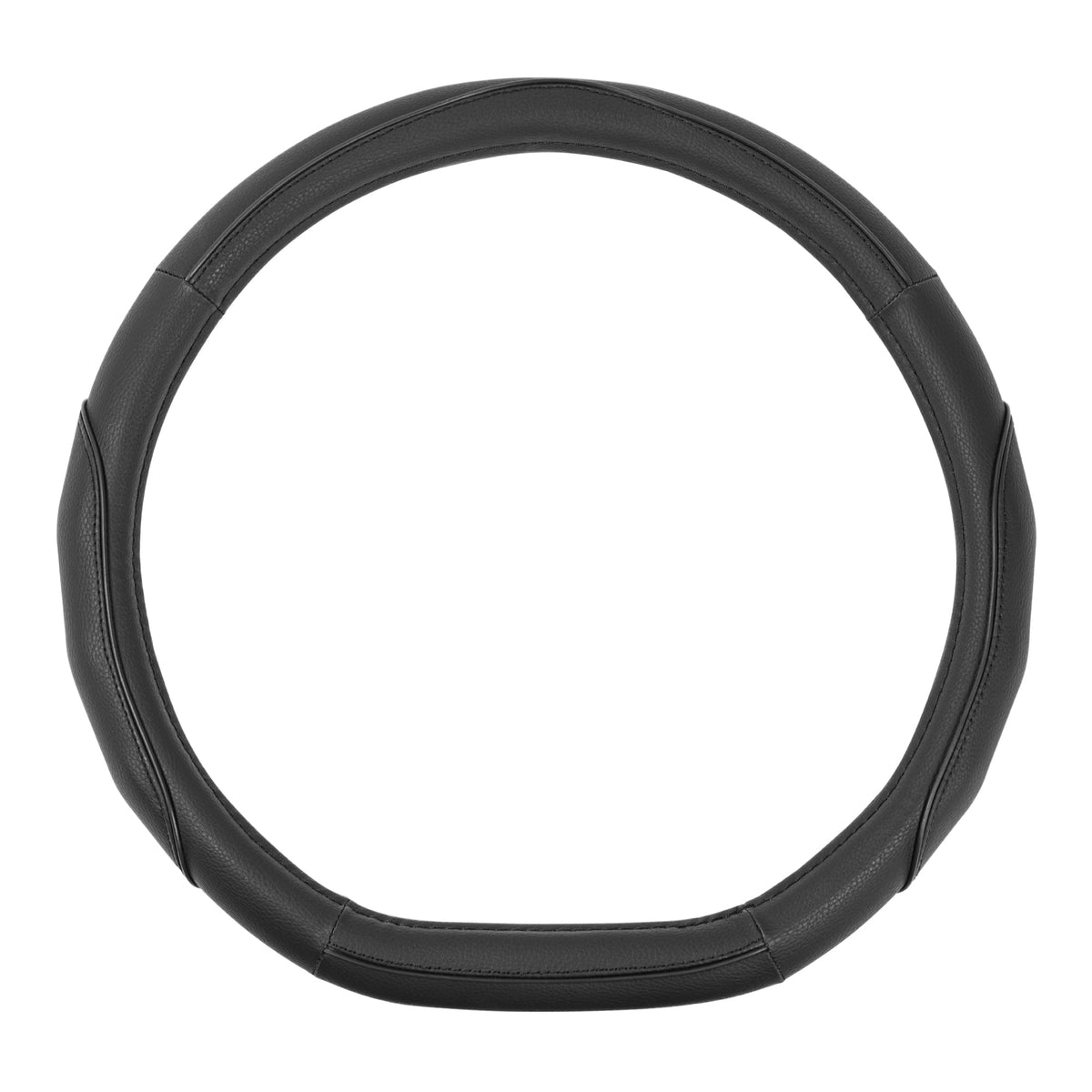 MotorTrend Stealth D-Shaped Steering Wheel Cover (Fits 14.5" - 15.5")