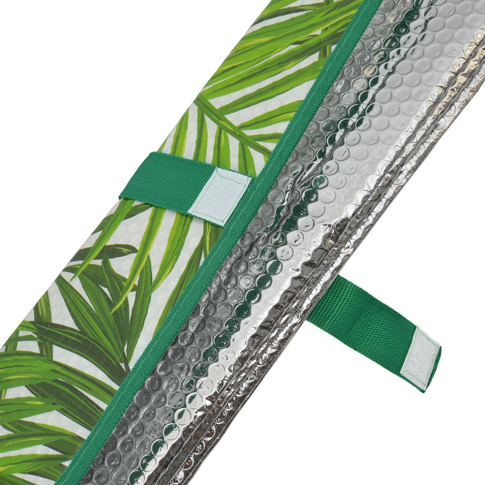 BDK Tropical Leaves Front Windshield Sunshade (58" x 28")