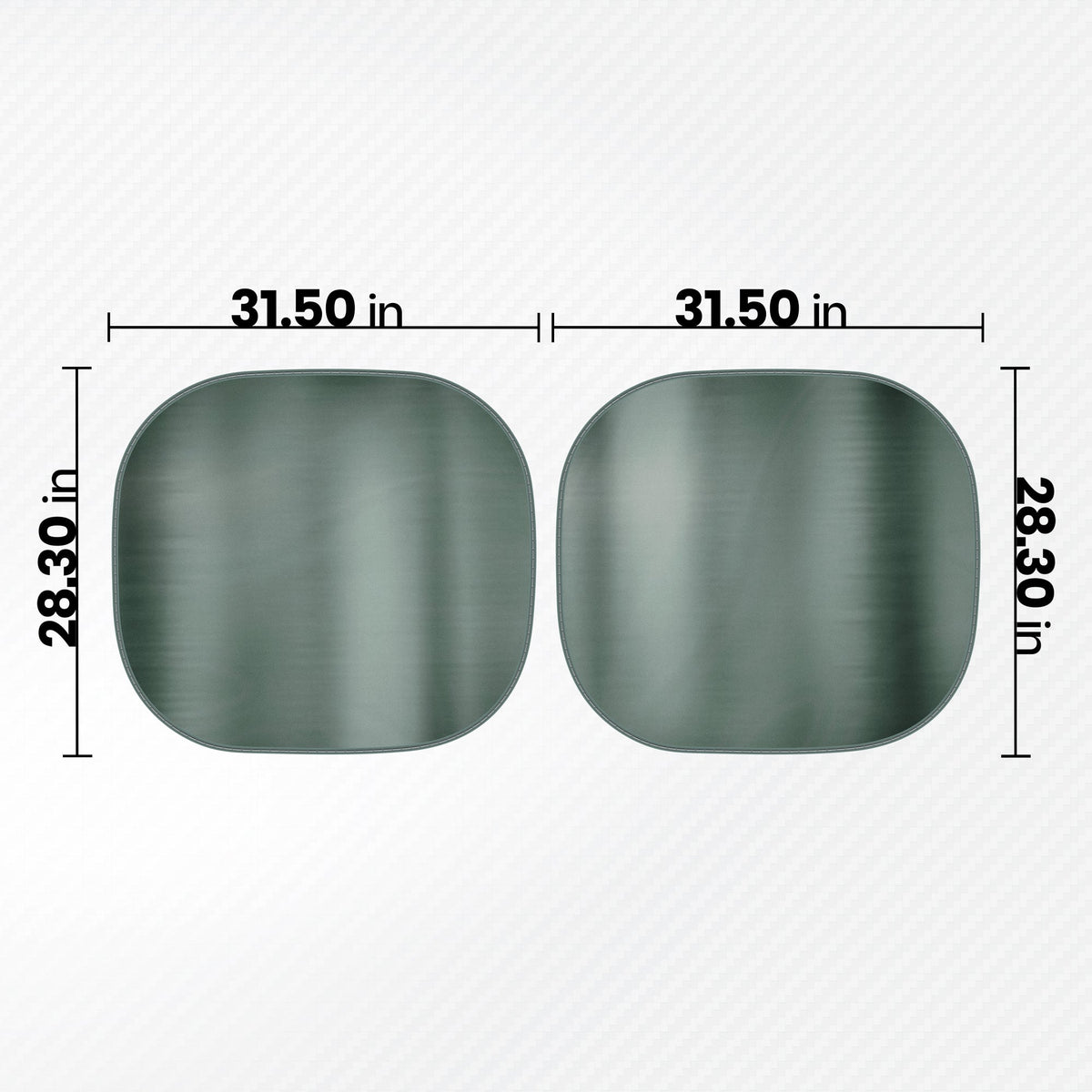 Carbella 2PC Charcoal Gray Car Windshield Sun Shade – Sun Visor & Sunshade for Windshield – UV Rays Interior Protection - Easy Setup & Keeps Your Vehicle Cool – SUV & Truck Accessories - 31.75 x 28.75