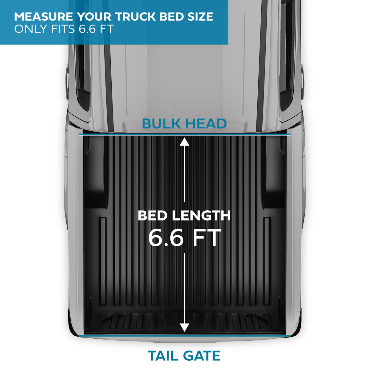 MotorBox Tri-Fold Truck Tonneau Cover for Chevy Silverado 1500 / GMC Sierra 1500 (2014-2018) with 6.6 ft Bed Length